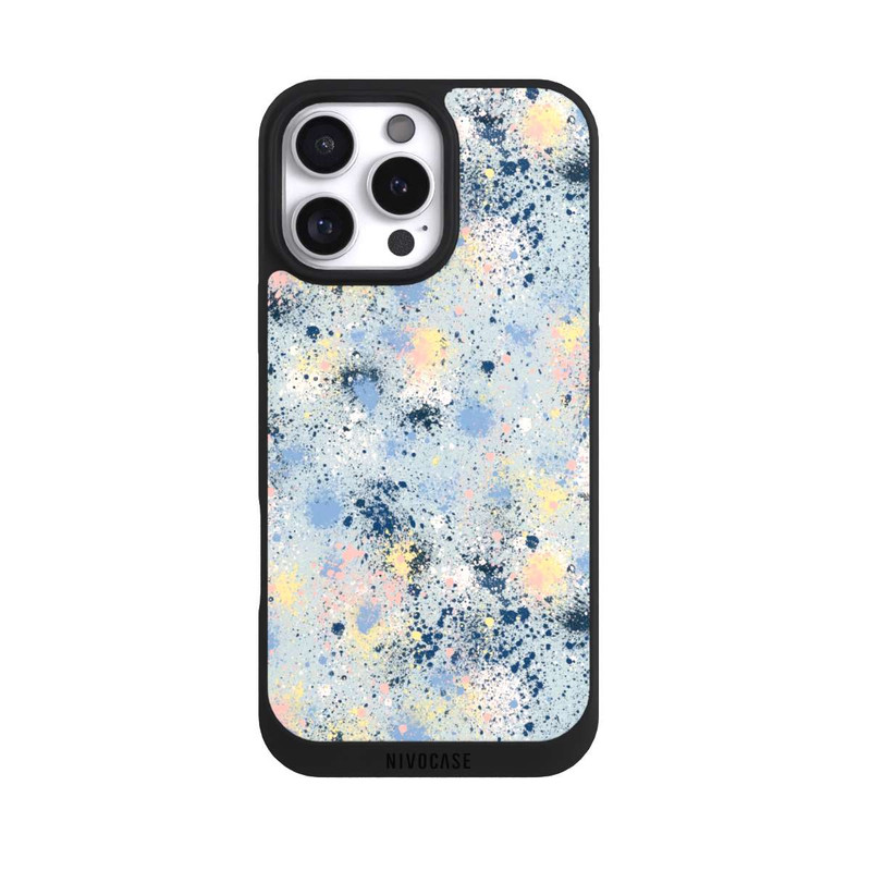 iPhone 16 Pro Max NIVOpure Tintentropfen Staub Textur Blau