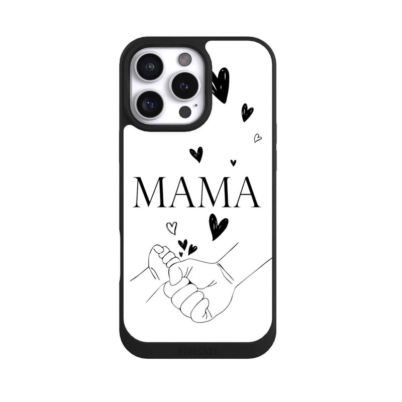 iPhone 16 Pro Max NIVOpure Muttertag Line Art Hände Schwarz Weiß
