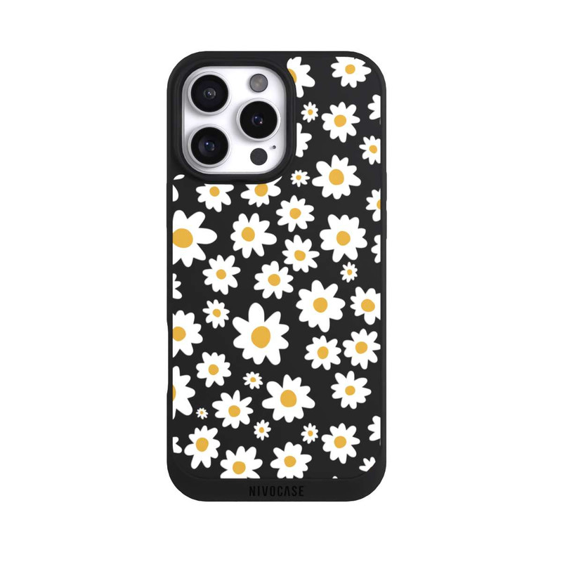 iPhone 16 Pro Max NIVOpure Daisy Flower Seamless Pattern Transparent