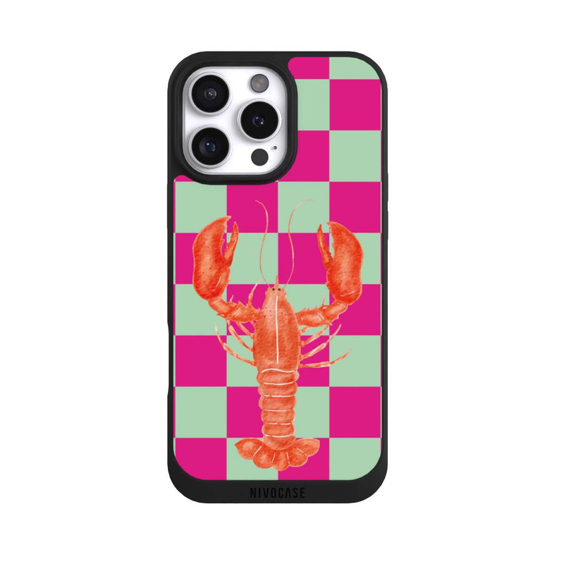 iPhone 16 Pro Max NIVOpure Pink Checkers Lobster