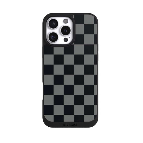 Apple iPhone 16 Pro Max NIVOpure Schachbrett Schwarz Grau