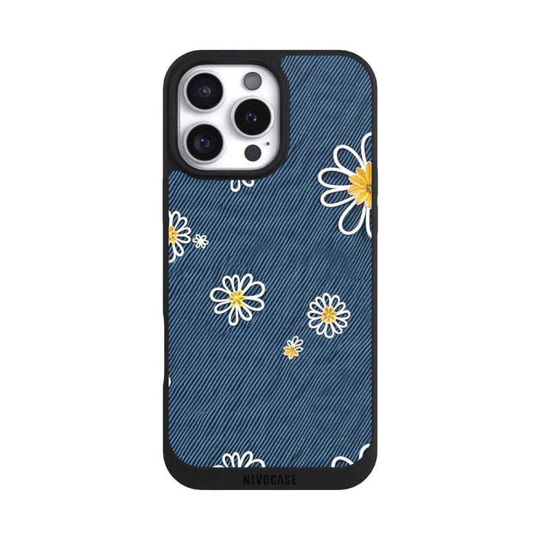 iPhone 16 Pro Max NIVOpure Jeans Flowers Pattern with AI