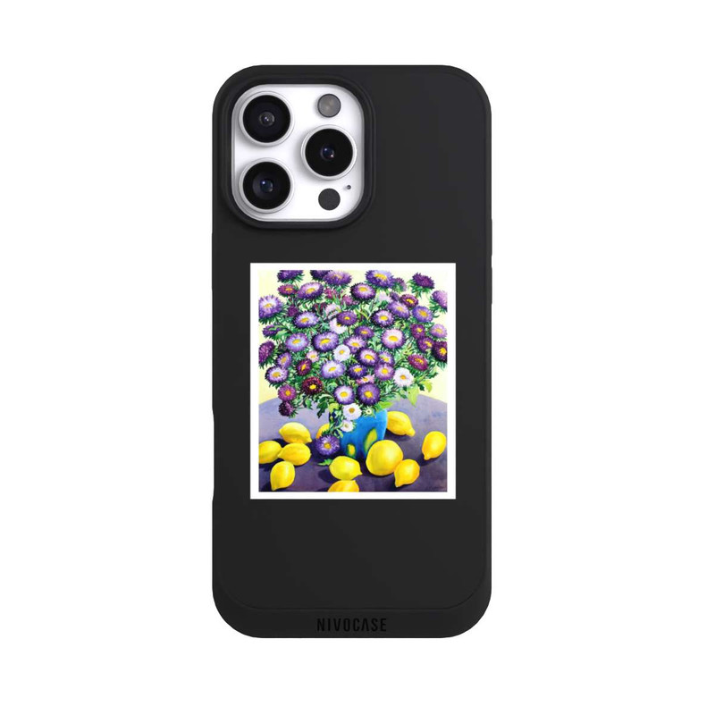 iPhone 16 Pro Max NIVOpure Purple Asters and Lemons by Christopher Ryland