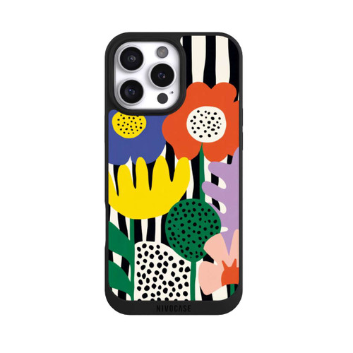 Apple iPhone 16 Pro Max NIVOpure Flowers Striped Background