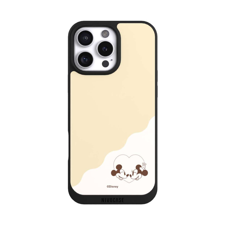 iPhone 16 Pro Max NIVOpure Mickey and Minnie Love Heart Beige