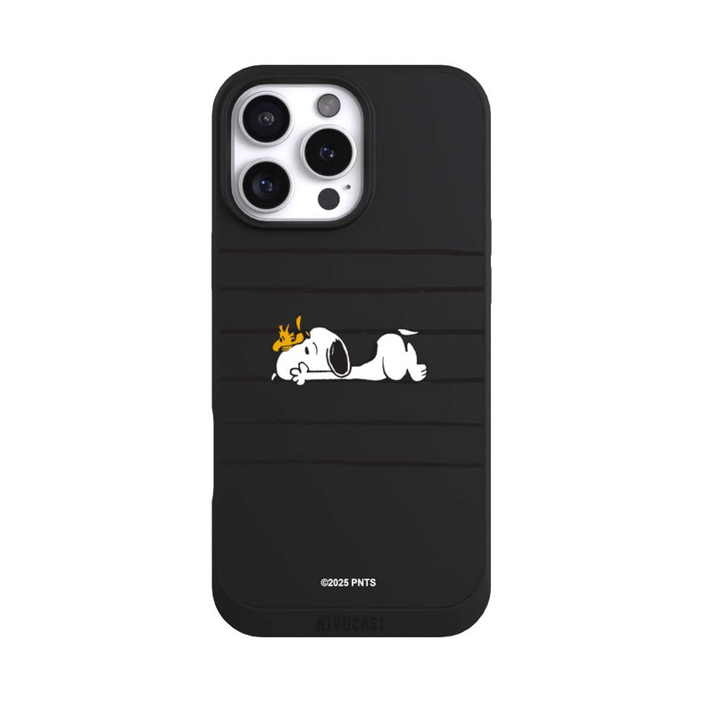 iPhone 16 Pro Max NIVOpure Snoopy Woodstock Stripes Peanuts Transparent