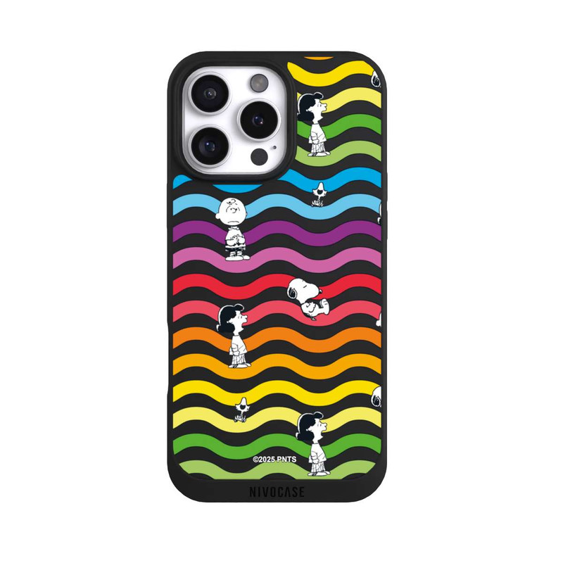 iPhone 16 Pro Max NIVOpure Snoopy Pattern Rainbow Transparent