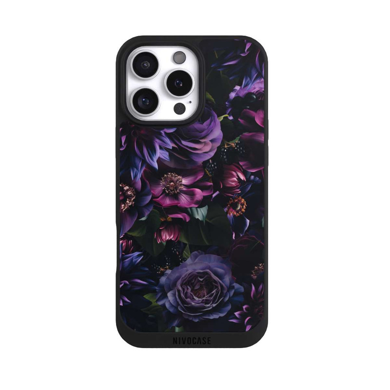 iPhone 16 Pro Max NIVOpure Dark Purple Flowers