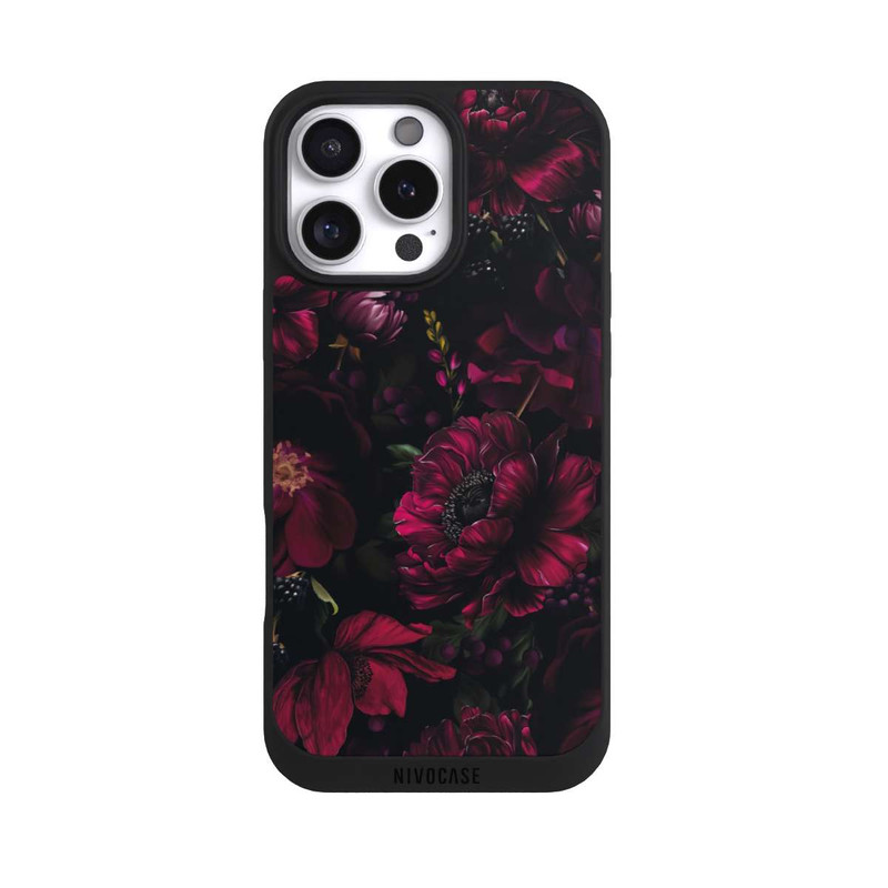 iPhone 16 Pro Max NIVOpure Dunkle Rote Blumen Liebe