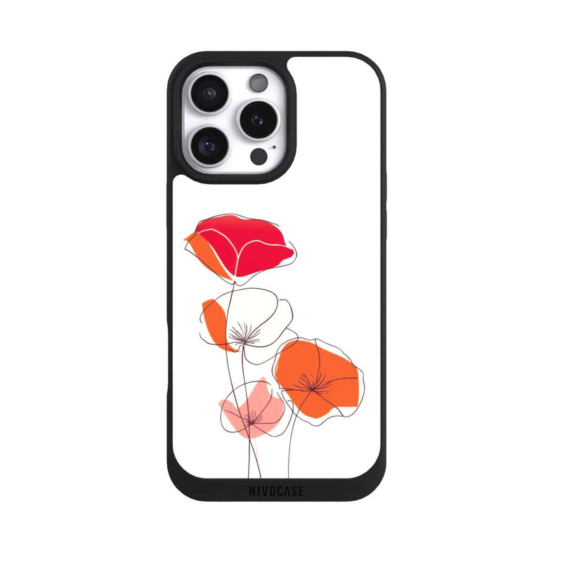 iPhone 16 Pro Max NIVOpure Poppies Line Art