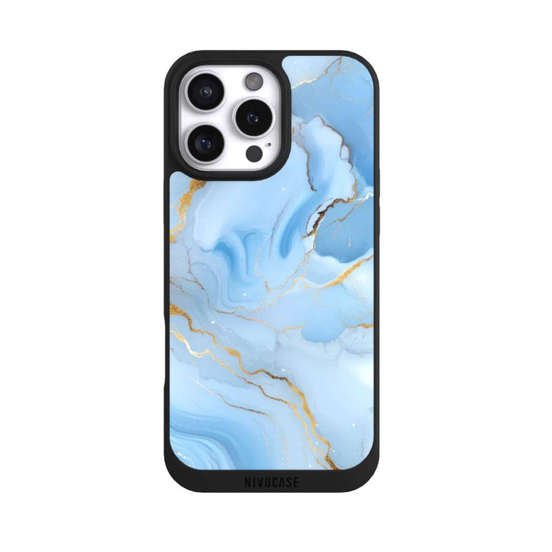 iPhone 16 Pro Max NIVOpure Blue Marble Goldprint