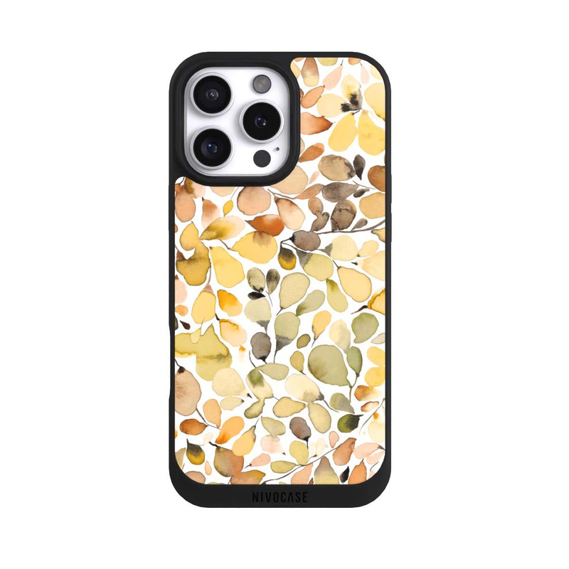 iPhone 16 Pro Max NIVOpure Eukalyptus Aquarellblätter Braun Herbst