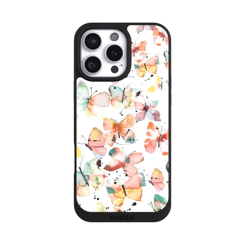 iPhone 16 Pro Max NIVOpure Butterflies Watercolor Pattern