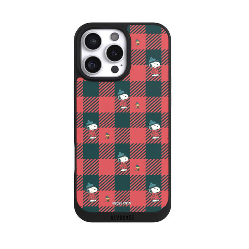Apple iPhone 16 Pro Max NIVOpure Peanuts Rot Schottenmuster