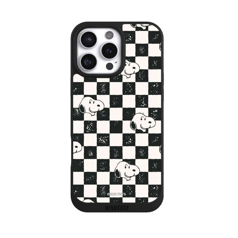 iPhone 16 Pro Max NIVOpure Snoopy Heads Checked Pattern