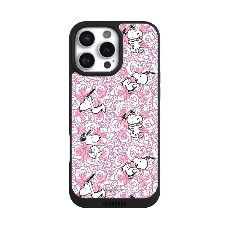 iPhone 16 Pro Max NIVOpure Peanuts Pink Roses Pattern