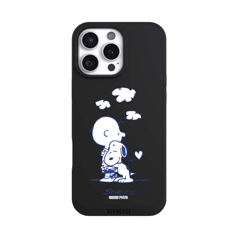 iPhone 16 Pro Max NIVOpure Peanuts Charlie Brown Snoopy Hug Transparent