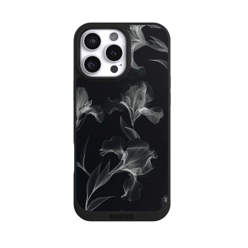 iPhone 16 Pro Max NIVOpure Fleurs en Noir et Blanc Radiographie