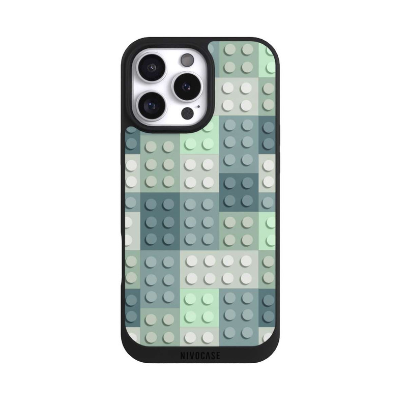 iPhone 16 Pro Max NIVOpure Grünes Blockmuster