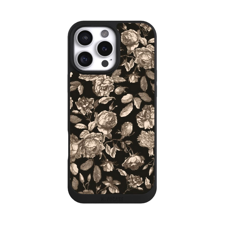 iPhone 16 Pro Max NIVOpure Toile fleurs foncées