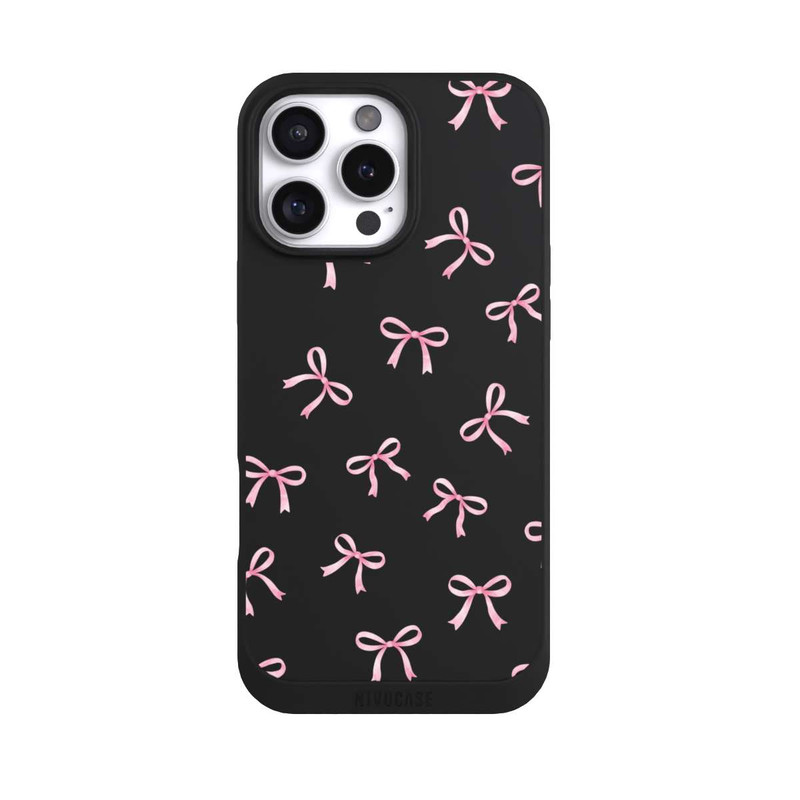 iPhone 16 Pro Max NIVOpure Rosa Schleifen transparent mit KI