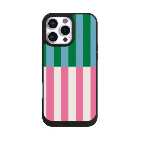 Apple iPhone 16 Pro Max NIVOpure Motif Rayé Vert Rose