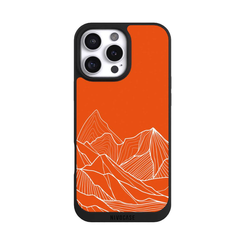 iPhone 16 Pro Max NIVOpure Höhenlinien Berg Orange