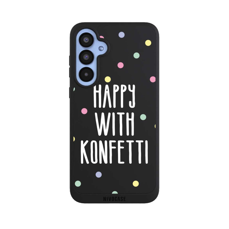 Galaxy A55 5G NIVOpure Happy with Konfetti White ohne Hintergrund