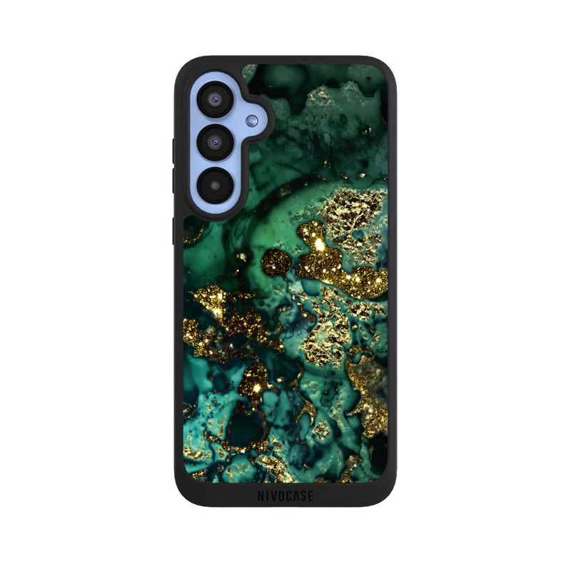 Galaxy A55 5G NIVOpure Cyan Glitter Marble Look