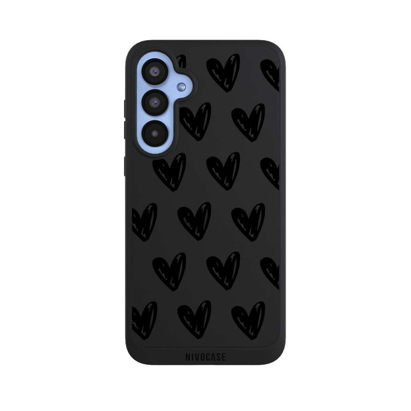 Galaxy A55 5G NIVOpure Black Hearts transparent