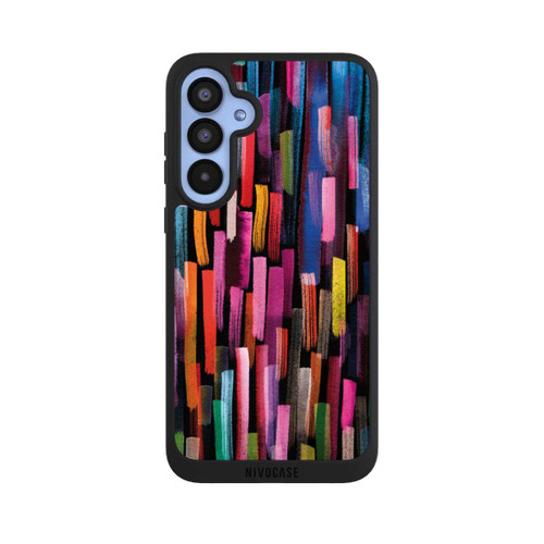 Samsung Galaxy A55 5G NIVOpure Bunte Pinselstriche schwarz