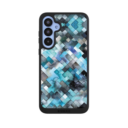 Samsung Galaxy A55 5G NIVOpure stimmungsvolles geometrisches Muster blau