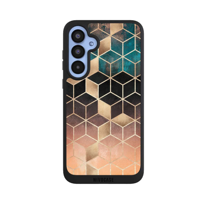 Galaxy A55 5G NIVOpure Cubes de rêve imprimé doré