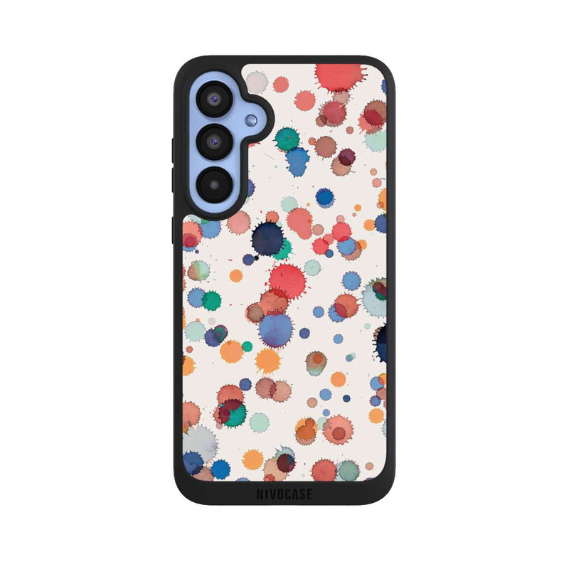 Galaxy A55 5G NIVOpure Gouttes Aquarelle Texture Bleu Jaune
