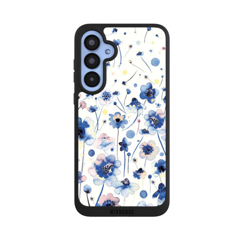 Samsung Galaxy A55 5G NIVOpure Watercolor Ink Blue Flowers
