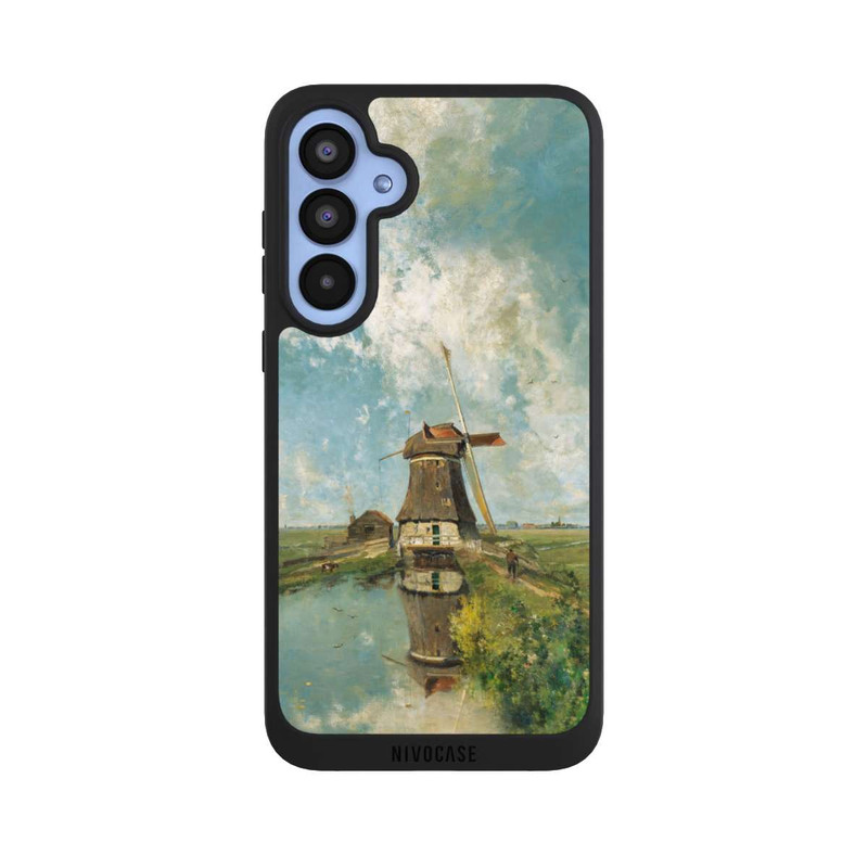 Galaxy A55 5G NIVOpure A Windmill on a Polder Waterway