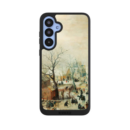 Samsung Galaxy A55 5G NIVOpure Winterlandschaft mit Schlittschuhläufern - Hendrick Avercamp