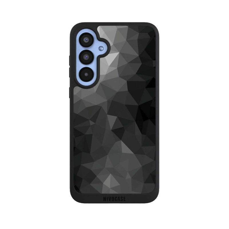 Galaxy A55 5G NIVOpure Polygonales Mosaik Schwarz/Weiß