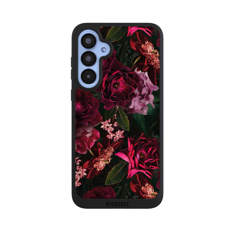 Galaxy A55 5G NIVOpure Dunkelrote und rosa Blüten