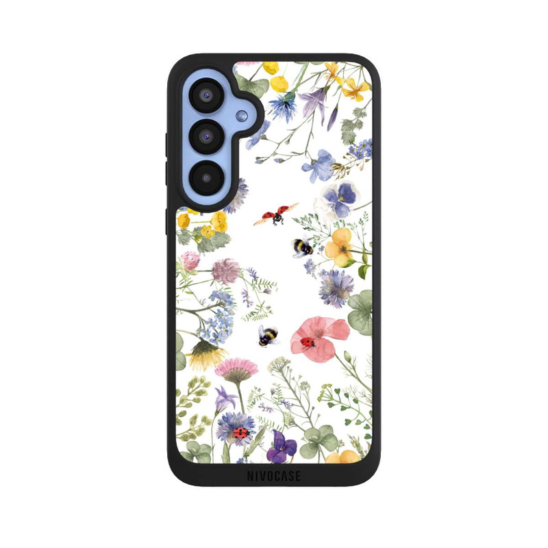 Galaxy A55 5G NIVOpure Bunte Frühlingsblumen und Bienen