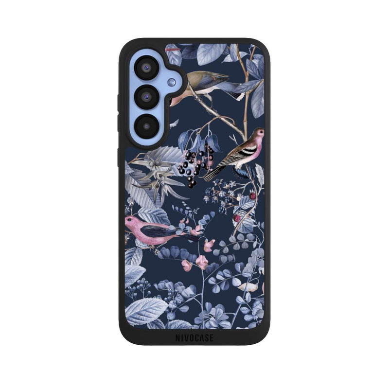 Galaxy A55 5G NIVOpure Vögel und Beeren blau