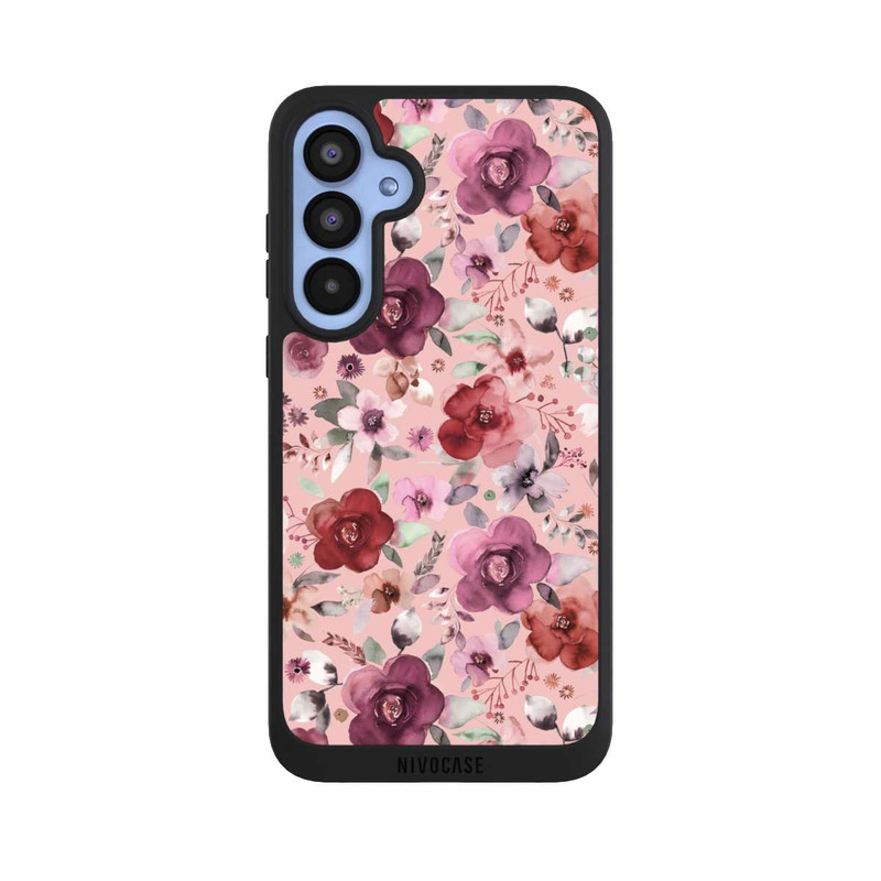 Galaxy A55 5G NIVOpure Üppiger romantischer Blumenstrauß rosa