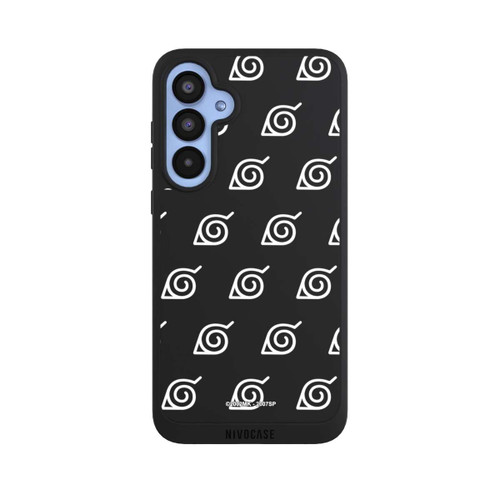 Samsung Galaxy A55 5G NIVOpure Konoha Pattern Blanc sur Fond Transparent