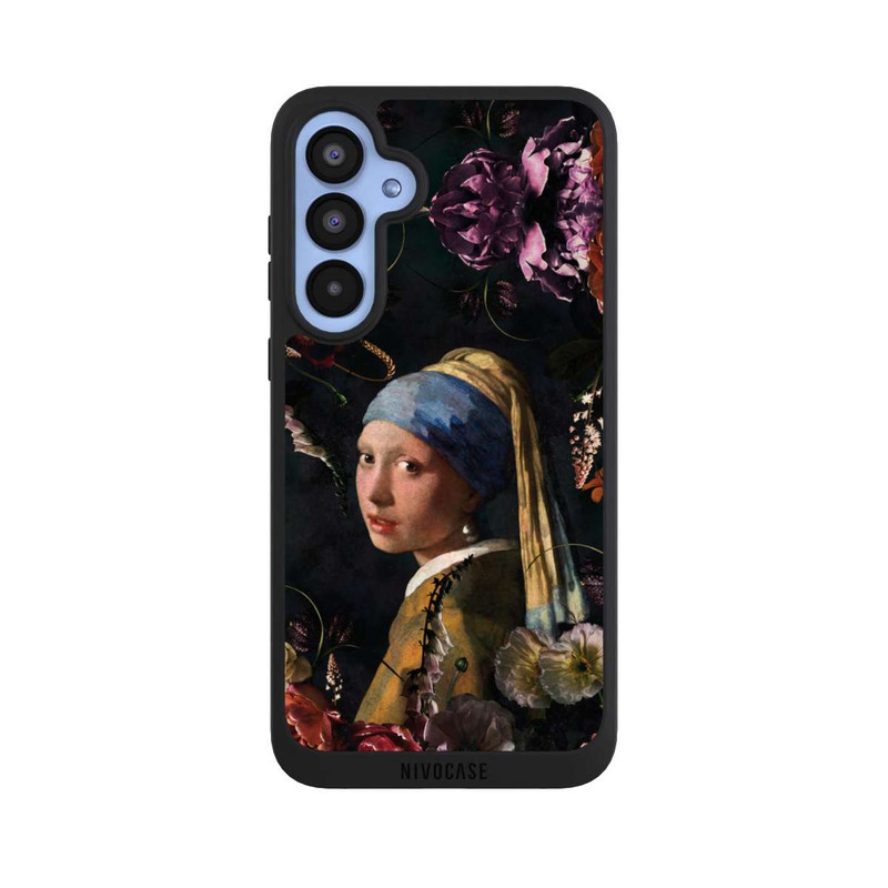Galaxy A55 5G NIVOpure Mädchen mit Perlenohrringen und Rosen