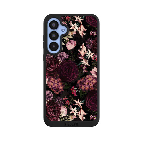 Samsung Galaxy A55 5G NIVOpure Blumentapete dunkelviolett