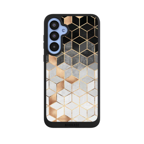 Samsung Galaxy A55 5G NIVOpure Würfel dunkel und gold