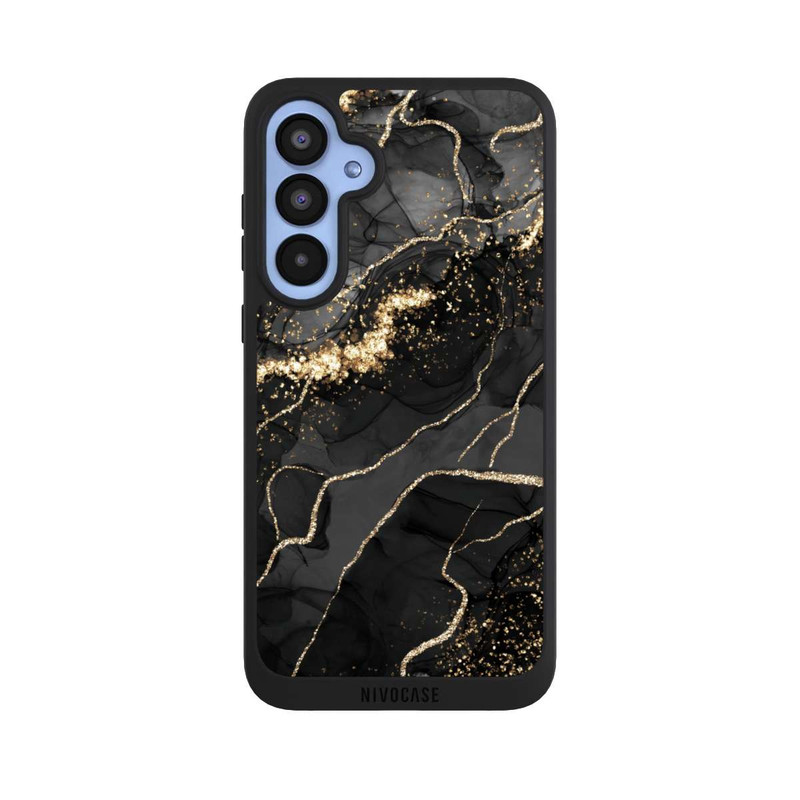 Galaxy A55 5G NIVOpure Look Spirales de Marbre Sombre & Or