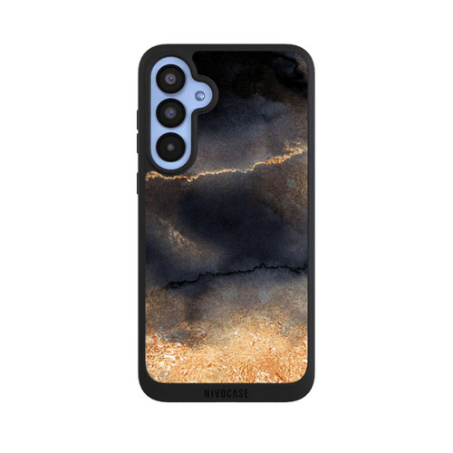 Samsung Galaxy A55 5G NIVOpure Schwarzer Marmor Goldstaub Look