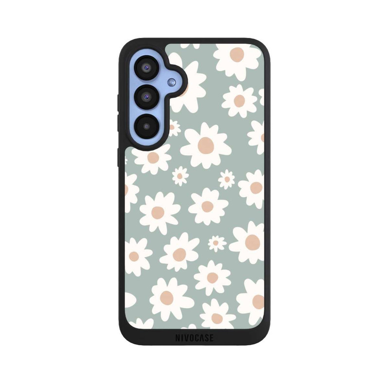 Galaxy A55 5G NIVOpure Gänseblümchen Muster grün