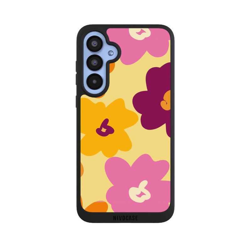 Galaxy A55 5G NIVOpure Retro Blumenmuster bunt